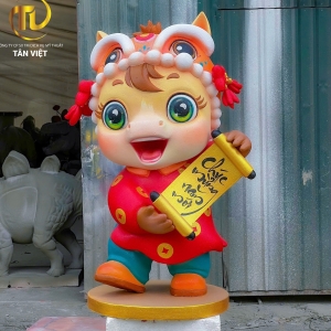 Thi c&ocirc;ng linh vật Ngựa Tết 2026 bằng composite
